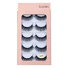 Handgemaakte herbruikbare 5 paren nerts valse wimpers Zet zachte levendige dikke natuurlijke meerlagige 3D nep Lashes Extensions Eyes make -up 32 modellen DHL