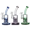 Hookahs Glass Beaker Bong Big Size Colorful 8 Arm Tree Percolater Heady Base Dab Rigs Bubbler Recycle Ash Cathcer with Male Oil Burner Pipe