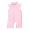 Summer Children Rompers Girls' Pullover Jumpsuits Cotton Solid Color Pit Strip Children'S Sleeveless Jumpsuit Kids Ribbed Romper Clothes M4118