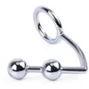 Metal Anal Sex Toys Plug with Two Balls; Hand-polished Butt Vagina Plug Devices SM4383848444