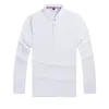 Camisa de pólo de algodão masculino Impressão impressa personalizada unissex manga longa sólida casual jearseys polos women tops size chinês 4xl 220713
