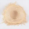Cappelli larghi brim largo cappello di paglia estate vuoto design pieghevole rafia da donna all'aperto per la spiaggia per la protezione solare della protezione solare