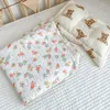 Couvertures Emmaillotage Born Bear Coton Mousseline Swaddle Couverture Floral Pour Bébé Wrap Literie 110x135cmCouvertures