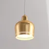 Lâmpadas pendentes Luzes de ouro nórdicas pós -modernas Lâmpada de restaurante minimalista Antigo metal iluminante pendurado Deco Chambrepend