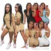 Primavera Mulheres Jumpsuits Designers Sexy Slim Casual Bodysuit Padrão Impresso Onesies Shorts Senhoras Novas Moda Moda Macacão