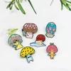 Customized Brooch Mushroom Custom Enamel Pin Cute Badge Boy Girls Clothing Jewelry Guitar Dance Bulk Charms Hard Enamel Brooches 1102 D3