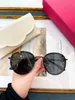 2022 neue Runde Rahmenlose Sonnenbrille Inneren Ring Koreanische Trendy Retro Mode Gläser SF214SK