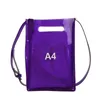 Bolsas de noite Moda Mulheres PVC PVC Transparente Summer Composite Jelly Bag Snag String String Simple Messenger A4 A5 Solid Color Bucket-Bageveni