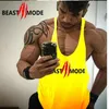 Merk Casual Fashion Workout Tank Tops Men afdrukken katoen gym training vest bodybuilding underninghirt fitness tops mouwloze 220527