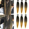 Ombre Easy Braid Capelli intrecciati pre-allungati 26 pollici 90 g/pz Due tonalità di colore Impostazione professionale dell'acqua calda Fibra sintetica Capelli all'uncinetto