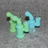 Brilho nos tubos de água de silicone escuro cachimbo de água plataformas de óleo de silício Mini Bubbler Dabber Tools 5ml Recipiente de silicone