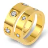 Lusso classico acciaio al titanio oro rosa anello d'amore per donna uomo coppia anelli a vite amanti regalo 4mm 6mm anelli di fidanzamento gioielli accessori moda con scatola