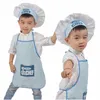 Berets Pcs/Set Children Junior Apron Chef Hat Pocket Suit Kids Cooking Drink Food Tool Family Kitchen AccessoriesBerets