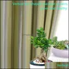 キッチンリビングルームベッドルームの縞模様のボイル薄手のカーテンモダンな窓のドレープドロップデリバリー2021カーテンホームデコEl Supplies