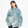 Streetwear Woman Gothic Clothes Men mode Daisy Print par Varsity Jacket Bokstav broderad LAPEL Kvinnors ytterkläder CX220421