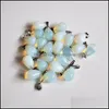 Pendenti delle collane del pendente Gioielli all'ingrosso 50 Pz / lotto Opale naturale Pietre Charms goccia d'acqua per Jewe Dhx3I