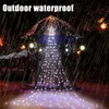 Strings Leds Star String Lights Waterfall Tree Topper Light 31V Plug In Christmas For Garden Outdoor Home DecorationLED LED