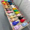 5A++ Frauen reine Handweberei echtes Leder Sandalen Luxus Sexy Hausschuhe Designer Sliders echtes Leder Sommer Strand flache Absätze Lady Flip Flops mit Box und Staubbeutel