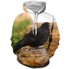 Men's Hoodies & Sweatshirts Clothes Men's Ladies Sweater 3D Pigeon Bird Print Long Sleeve Hooded Guards Casual Hip Hop Autumn Jacket Har
