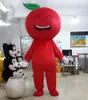 Red Apple Mascot Costume Fruit Mascot Costumes Fruit Cartoon Apparel Adult Size for Halloween Birthday Party