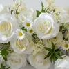 Decorative Flowers & Wreaths 100cm Wedding Arch Artificial Row White Store Backdrop Wall Hanging Garland Table Centerpieces Arrangement Flor