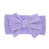 Mjuka bomullshår Tillbehör Barns hårband Baby Super Stretch Bowknot Girls Diy Big Bows Solid Headbands