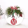 Weihnachtsdekorationen Auflistungen Bugtür hängende Ornamente leuchtend Holzbrief Türplates -Anschristmas