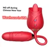 Juguetes sexuales del masajeador Niusida Women Vibrator Juguetes para adultos Rose para la mujer y