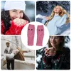Five Fingers Gloves Fingerless For Women 1 Pair Winter Warm Knit Hand Warmers Crochet Thumbhole Home