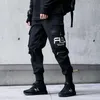 Men's Pants Joggers Cargo For Men 2022 Casual Hip Hop Hit Color Pocket Male Trousers Sweatpants Streetwear Ribbons Techwear PantsMen's