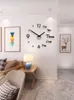 Fashion 3D Big size wall clock mirror sticker DIY brief living decor meetting room Modern Design Silent Acrylic 220813