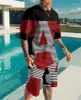 Tute da uomo T-shirt Set hawaiani Stampa 3D 2022 Camicia a maniche corte estiva Pantaloncini da spiaggia Streetwear Abito da uomo casual Set di 2 pezzi