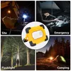 Draagbare werklampen op zonne-energie 30W COB USB oplaadbare LED-lamp Power Bank Noodbeveiliging Magneetschijnwerpers voor kamperen