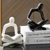 Nordisk hemdekoration Abstract Thinker Statue Miniature Harts Sculpture Figurer för interiörskontor Desk Tillbehör 220817