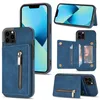 Zíper de cartão de crédito multifuncional, bolso de bolso de bolso para iPhone 13 Pro máximo 12 mini 11 xs max xr 6g 7g mais tampa da caixa do suporte da carteira