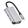 USB CからHDTV VGAハブアダプターType-C DockマルチスプリッターとMacBook Proアクセサリーハブ用USB3.0