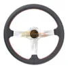 14 inches 350MM Universal HOT Classic Drift Racing Nardi Steering Wheel Microfiber Leather Rally Auto modification Steering Wheels With Logo For VW TOYOTA HONDA
