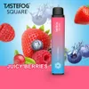 JC Tastefog Meydanı Şarj Edilebilir 3500Puffs Juicy Meyveler Tat Teslim Edilebilir Pod Vape Kiti Elektronik Sigara Toptan