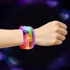 Fournitures de fête Bracelets de danse Flash bracelets LED clignotant poignet lueur bracelet dans le noir carnaval cadeau d'anniversaire néon