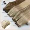 Hair Extensions Pieces Extensiones De Trama Cabello Humano Brillante Para Saln Mechones Color Rubio Gradado 100g Piel Remy Recta Sedosa 2102223169794