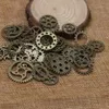 50g gemischte zufällige Metall-Zahnrad-Charms, Rad, Antik-Bronze, Steampunk-Uhrwerk, Retro-DIY-Zahnrad-Anhänger, Schmuckzubehör