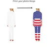Spersonalizowane kobiety długie piżama ustawione poziome paski Flaga Flaga czarnuchowa odzież sutowa dla kobiet Pajama Prezenty urodzinowe 220621