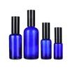 Verpakking Lege Blauw Glasfles Zwart Spary Lotion Pers Pomp Essential Oil Injectieflesjes Draagbare Hervulbare Cosmetische Verpakking Container 10ml 15ml 20ml 30ml 50ml 100ml