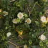 Party Joy 2m Artificial Flowers Garland Fake Eucalyptus Vine Hängande Växter För Bröllop Hem Office Party Garden Craft Art Decor 220406