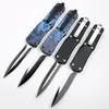 Tactical Dinosaur A07 9inch Pocket Knife 440 Blade Double Action Zinc Aluminum Alloy Handle Tactical Hunting Fishing EDC Survival Tool Knives