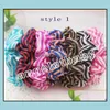 Hair Accessories Tools Products 50Pcs Scrunchy Polka Dot Striped Chiffon Fabric Rope Ponytail Holder Headband Basic Band Loop Fj3335 Drop