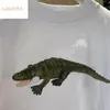 22SS Najnowszy koszulka Zerwana w ogonie krokodylowy rekin Flame Pentagram Butterfly Bawełniany i wszechstronny mody krótki rękaw