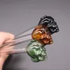 Tuyaux de brûleurs à mazout en verre avec différentes couleurs, tuyau à eau de 5.5 pouces de longueur, tuyau à fumer
