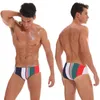 Datifer Brand Men Swim Brief Printing Swimsuit Male Swimwear Sexig låg midja Penis Pouch Removettable Pad YK035 Storlek XXL 220509