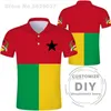 Gine Bissau Polo gömlek DIY Ücretsiz Özel İsim Numarası GNB Polo Gömlek Ulus Bayrak Ülkesi GW Republic Guinee College 3D Giysileri 220702